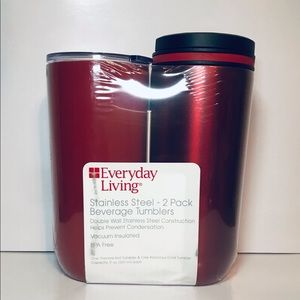 Stainless steel-2 pack beverage tumblers